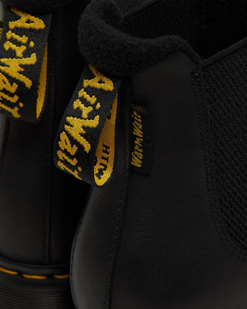 Dr Martens 2976 Warmwair Lær Chelsea Støvler Dame Svarte | Norge 64QMA
